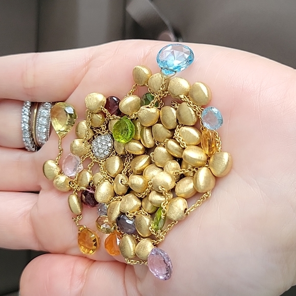 Marco Bicego signature 18k yellow gold paradise semi-precious stones & diamonds - Picture 10 of 12